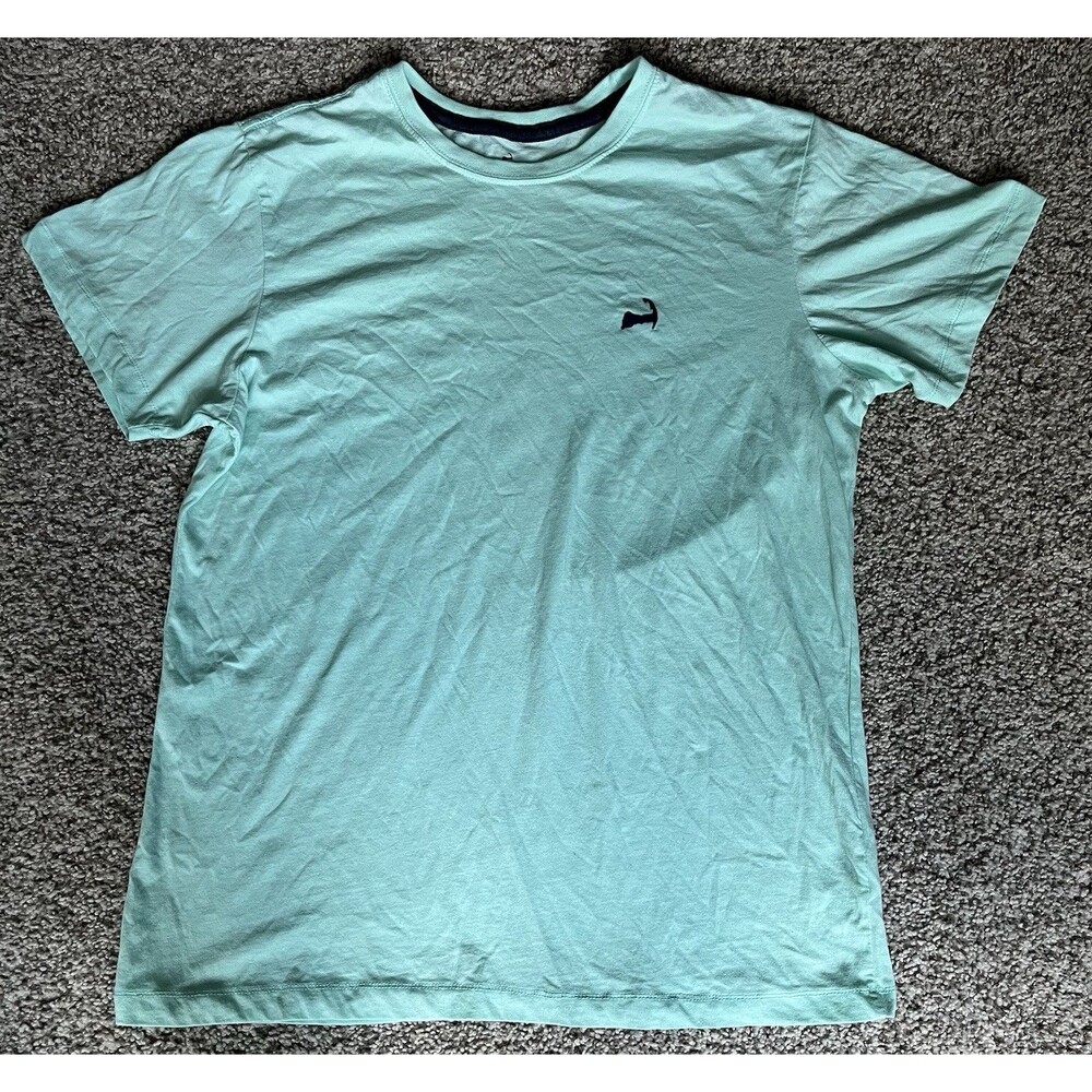 Men's Cuffy Cape Cod Teal Short Sleeve Shirt, Medium
